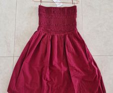 Next Cotton Bandeau Jersey Dress Dark Pink s. 10