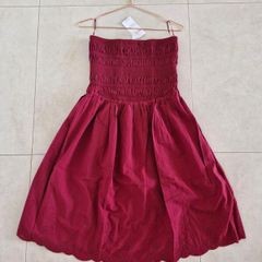 Next Cotton Bandeau Jersey Dress Dark Pink s. 10