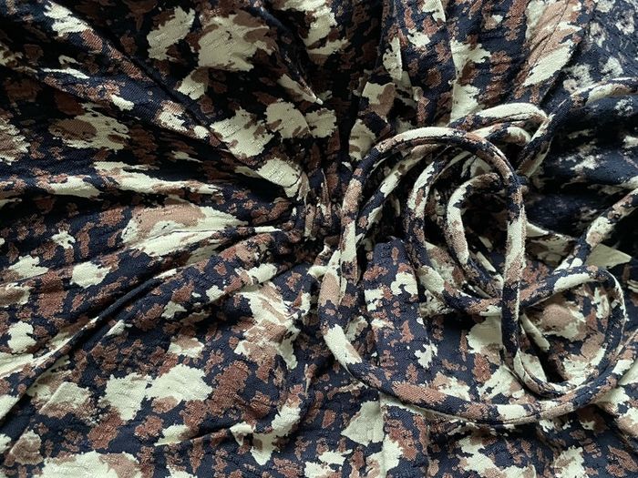 dress FatFace midi v neck 3-4 sleeves  size 16 brown floral pattern black beige BNWT