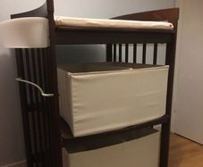 Stokke Walnut Changing Table with changing mat