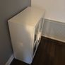 SKRUVBY Cabinet with glass doors, white, 70x90 cm Image 2