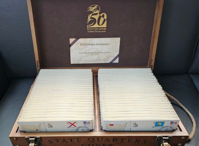 USA United States 50 States Quarters Cover Collection in Original Holder with COA