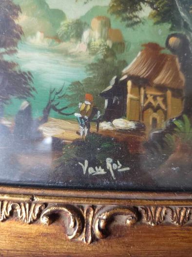 Two oil landscapes signed Van Ros
