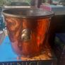 Heavy brass ice bucket antique, takes 3 champagne bottles, D18 Image 5