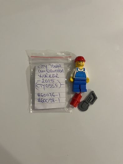Lego City Construction Worker minifigure