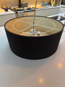 Dar Zaragoza 600mm 3 Light Pendant Ceiling Light Black
