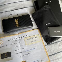 YSL Yves Saint Laurent Black Leather Wallet - Boxed