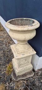 Two Concrete Grecian Urns 3ft High