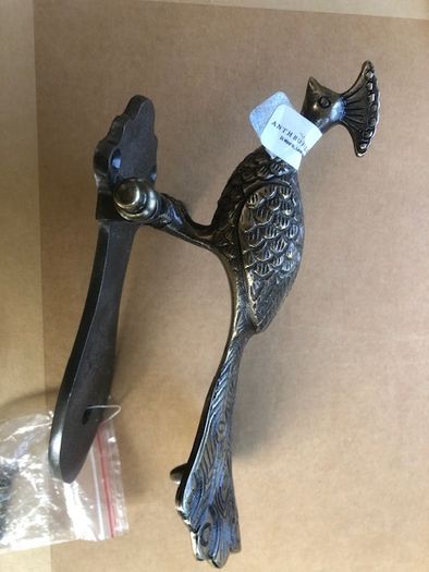 Door Knob Bronze Colour Iron Dimensions 7.5"H, 3"W 3.5" projectionBird