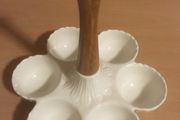 AS NEW Wooden-Handled Egg Holder