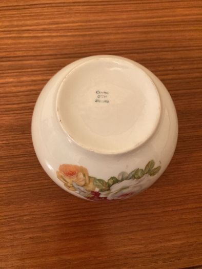 Vintage small Belleek Vase with Antique Bone China Bowl & Cup