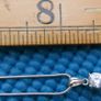 925 sterling silver c/z drop pendant and necklace L-9" 5,9g Image 6