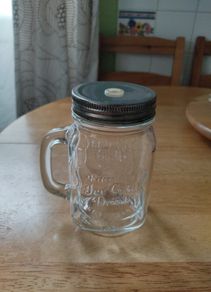 mason jar with hole for straw