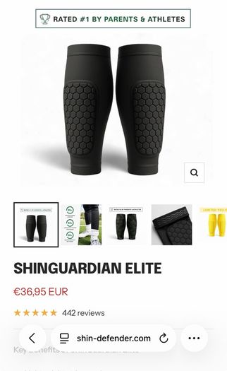 Shin defender youth black