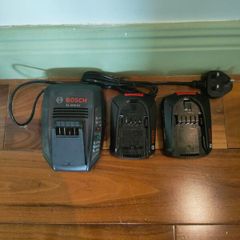 Bosch Charger & Two Batteries