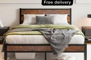 King Size Bed Frame with Wooden Headboard Bed Frames