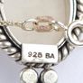 Vintage 925 Sterling Silver Italian Mother of Pearl Necklace Image 4