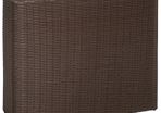 Garden Raised Bed with 4 Pots Poly Rattan Brown/ Black