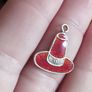 Vintage 925 Sterling Silver Enameled Welsh Hat Pendant or Charm. Image 4