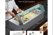 New Buffet Bain Marie with Three 1/2 Size Food Pans