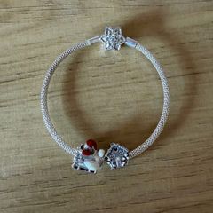 Pandora bracelet and Christmas charms