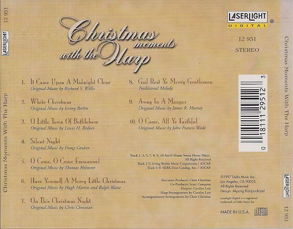 Christmas Moments With the Harp CD. Free Postage!