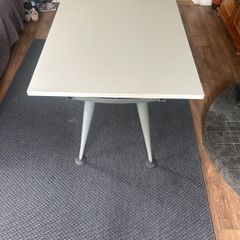 white office desk