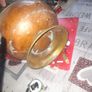 Beautiful Antique Brass, Copper and Porcelain Coal Scuttle Image 10