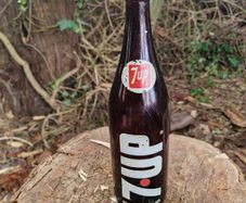 Vintage 7-UP  Brown Glass Bottle.
