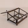 1950s Vintage Glass and Brass Trinket Box Image 3