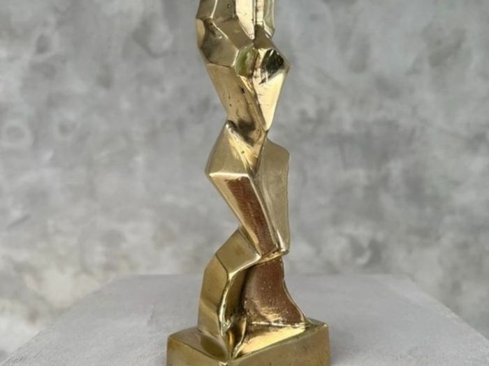 Cubist Lady - Polished Bronze