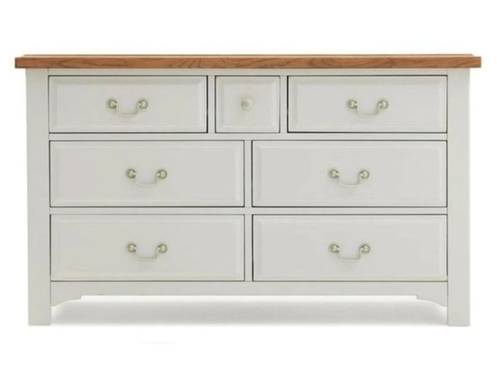 Wide 7 Drawer Oak Chest Brand New