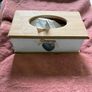 Wooden Tissue Box Cover. Rustic Heart Design Image 2