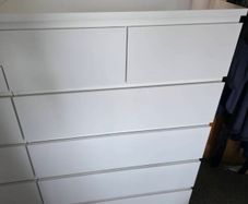 White Ikea Malm Chest of 6 drawers 80 x 123cm