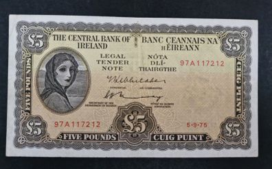Ireland  1975  5 Pounds Lady Lavery Banknote