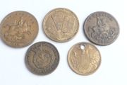 Victorian brass jetons