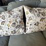Vintage  ikea discontinued ALVINE LOV Pair of Embroidered large feather cushions. Hardly used. Image 10