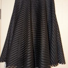 Black mesh skater midi skirt from New Look. Size 12.
