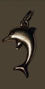 Pristine Vintage 9ct Gold Dolphin Charm / Pendant