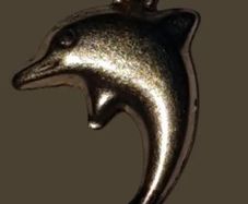 Pristine Vintage 9ct Gold Dolphin Charm / Pendant