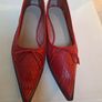Cos Atelier Red Leather Flats Image 4