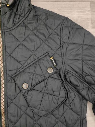 Barbour International Paxton Quilted Biker Jacket Mens Medium
