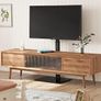 TV Floor Stand for 30-70 Inch LED LCD OLED Flat Curved TVs, Height Adjustable Tall Swivel Standing TV Stand, Universal Freestanding Floor Standing TV Stand Base up to 40kg, Max VESA 600x400mm Image 9