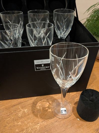 John Rocha Waterford Crystal Glasses, set of 6 still with labels