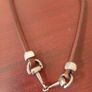 GUCCI style Mens Horse bit leather wrap round braclet Image 3
