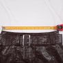 Miss Selfridge Dark Brown Faux Leather Croc Embossed Belted Mini Skirt 8UK/36EU Image 9
