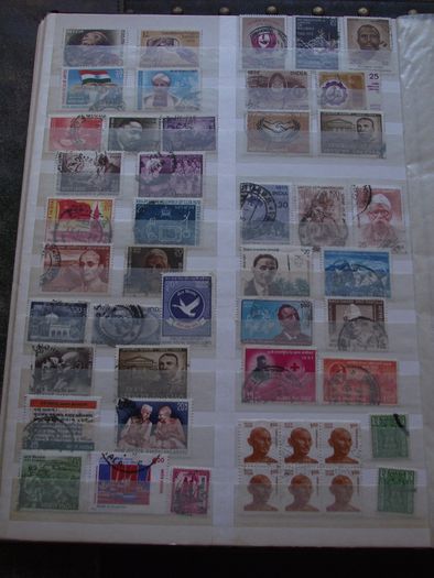 A big collection of Stamps from India, presented in the stock book