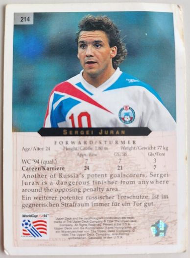 World Cup '94 cards