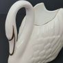 Vintage 1980s Royal Tara Swan Vase, Trinket, Fine Bone China Ireland White Gold Trim Handmade Galway Image 3