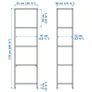Black/Glass Ikea Shelving Unit Image 3